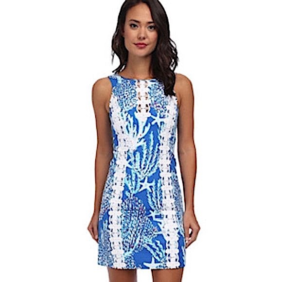 Lilly Pulitzer Dresses & Skirts - Lilly Pulitzer Blue and White Sleeveless Shift Dress